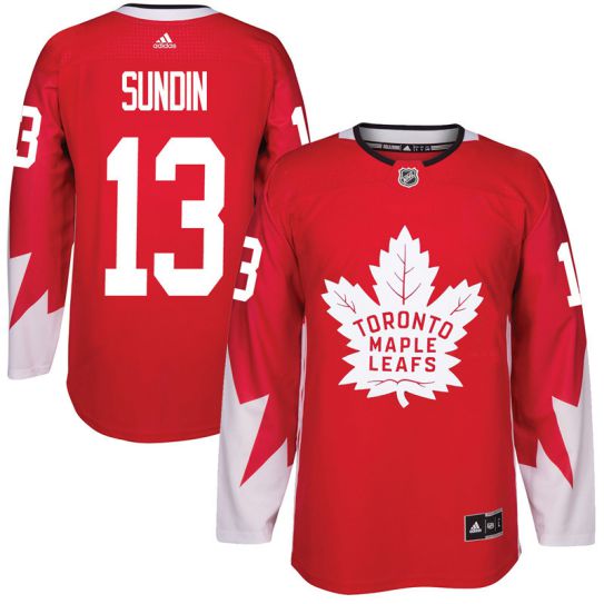 2017 NHL Toronto Maple Leafs Men #13 Mats Sundin red jersey->->NHL Jersey